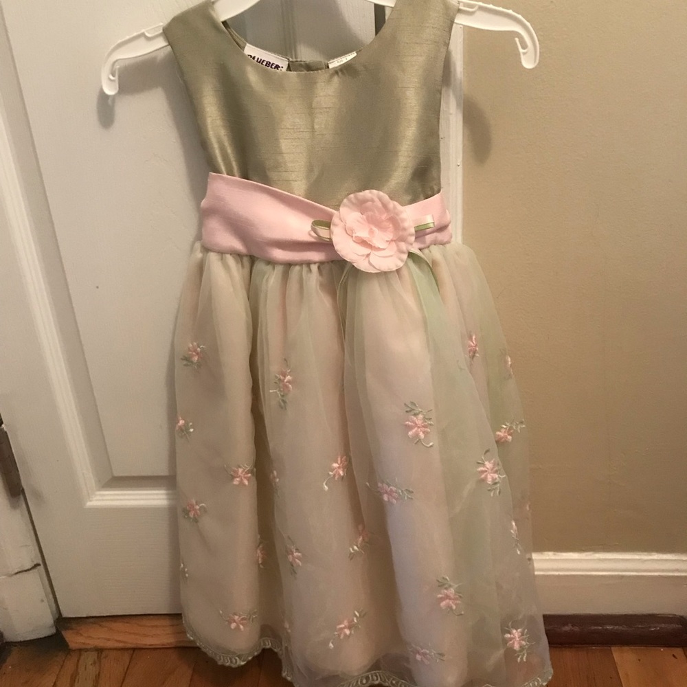 Blueberi Pink and Green Easter Dress Size 6